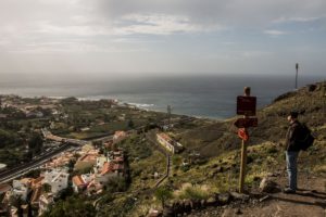 Blick auf La Calera aus der Höhe