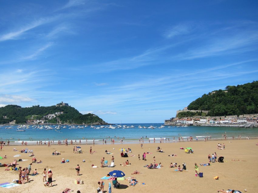 San Sebastian Spanien Strand